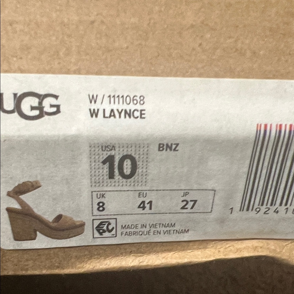UGG Women's Beige Ankle Strap Sandals - Picture 7 of 7